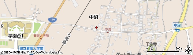 石川県かほく市中沼ヨ48周辺の地図