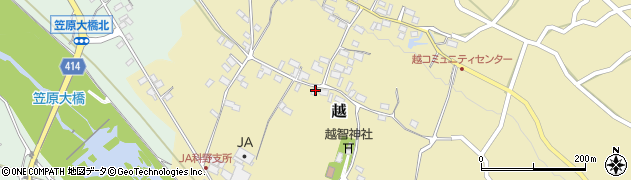 長野県中野市越748周辺の地図