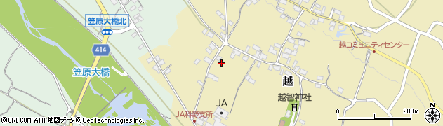 長野県中野市越723周辺の地図