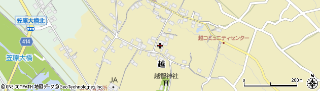 長野県中野市越967周辺の地図