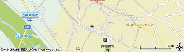 長野県中野市越884周辺の地図