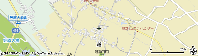 長野県中野市越965周辺の地図