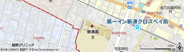 富山県立新湊高等学校　進路指導室周辺の地図