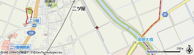 石川県かほく市二ツ屋（ワ）周辺の地図