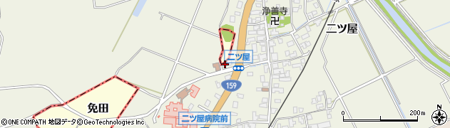 石川県かほく市二ツ屋（ム）周辺の地図