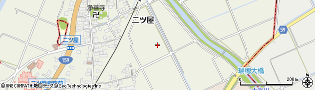 石川県かほく市二ツ屋周辺の地図