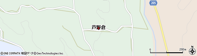 茨城県大子町（久慈郡）芦野倉周辺の地図