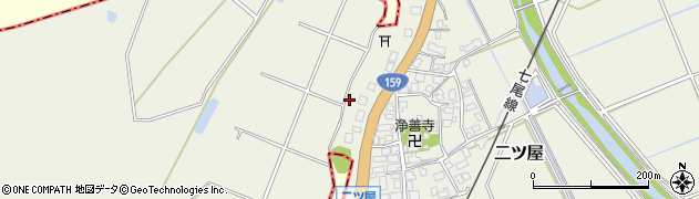 石川県かほく市二ツ屋（ウ）周辺の地図