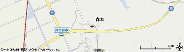 石川県宝達志水町（羽咋郡）森本（ワ）周辺の地図