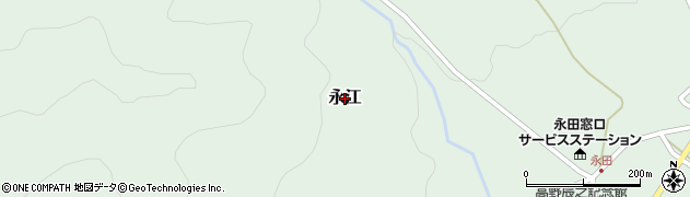 長野県中野市永江周辺の地図