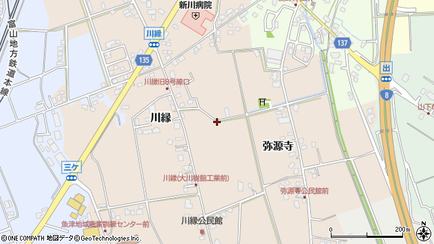 〒937-0856 富山県魚津市川縁の地図