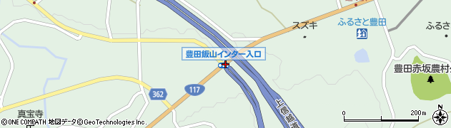 豊田飯山インター入口周辺の地図