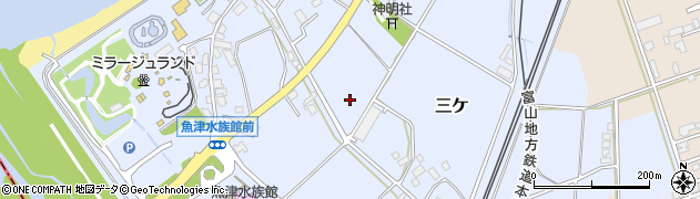 富山県魚津市三ケ周辺の地図