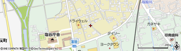 栃木県矢板市鹿島町周辺の地図