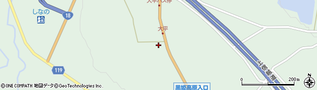 長野県信濃町（上水内郡）柏原（大平）周辺の地図