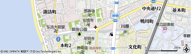 北陸銀行魚津支店周辺の地図