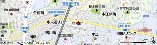 富山県魚津市並木町周辺の地図