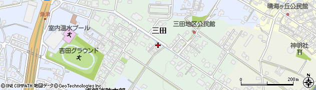 富山県魚津市三田周辺の地図