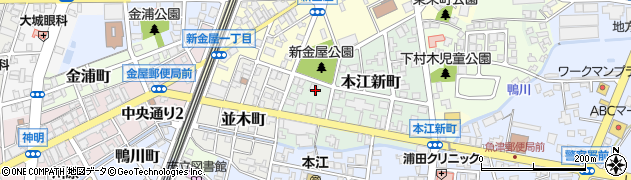 富山県魚津市本江新町周辺の地図