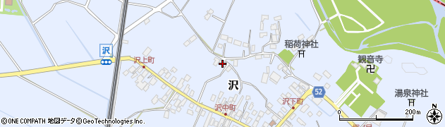 栃木県矢板市沢678周辺の地図
