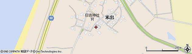 石川県羽咋郡宝達志水町米出リ25周辺の地図