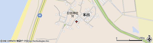 石川県羽咋郡宝達志水町米出リ周辺の地図