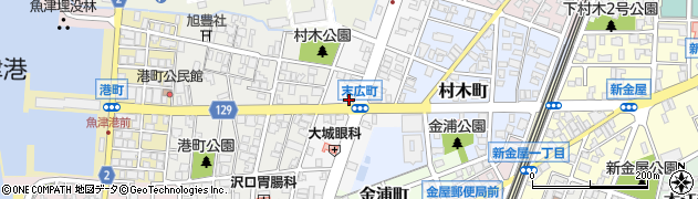富山県魚津市末広町周辺の地図