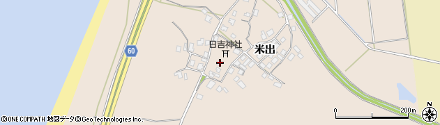 石川県羽咋郡宝達志水町米出リ15周辺の地図