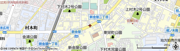富山県魚津市新金屋周辺の地図