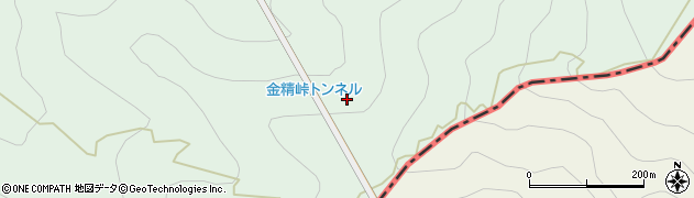 金精峠トンネル周辺の地図