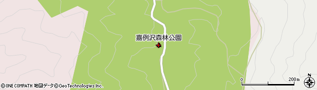 嘉例沢森林公園周辺の地図
