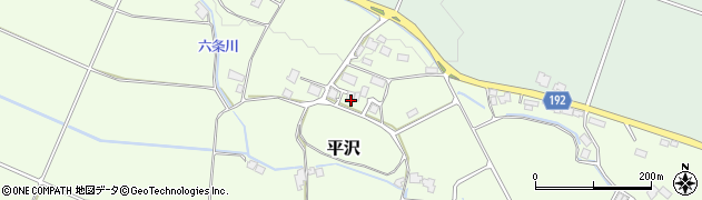 栃木県大田原市平沢周辺の地図