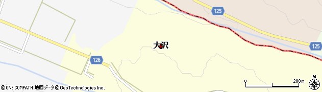 富山県魚津市大沢周辺の地図