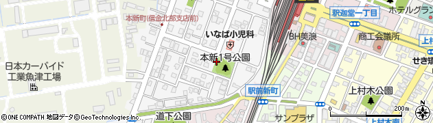 富山県魚津市本新町周辺の地図