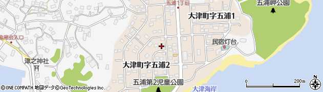 茨城県北茨城市大津町字五浦周辺の地図