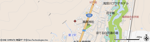 栃木県日光市鬼怒川温泉滝周辺の地図