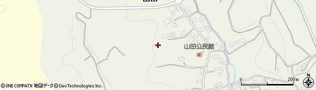 栃木県矢板市山田周辺の地図