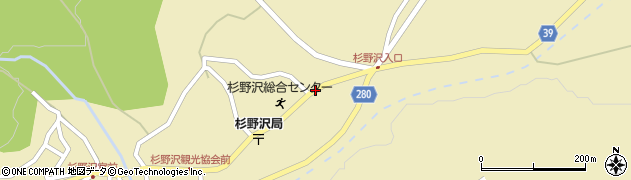 杉野沢温泉周辺の地図
