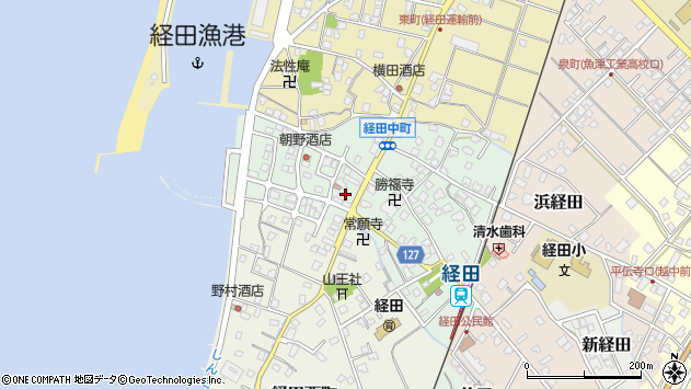 〒937-0007 富山県魚津市経田中町の地図