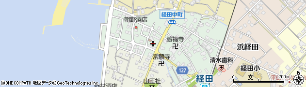 富山県魚津市経田中町周辺の地図