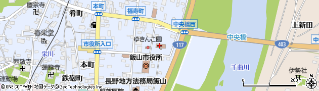 飯山簡易裁判所周辺の地図