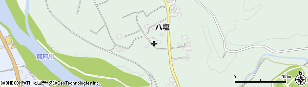 栃木県大田原市八塩157周辺の地図