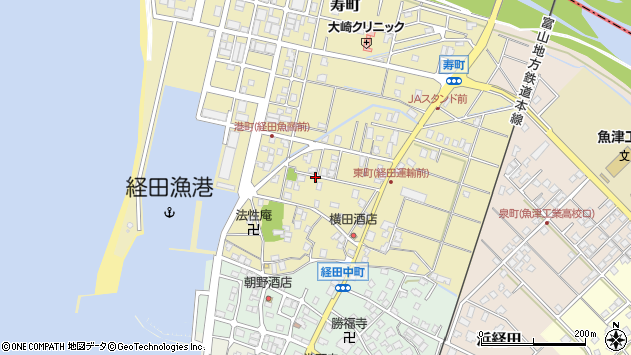 〒937-0008 富山県魚津市東町の地図