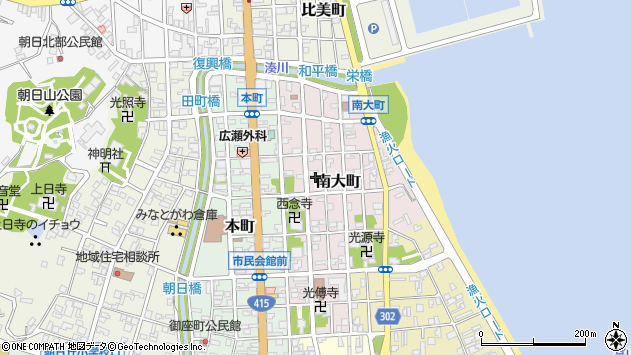 〒935-0013 富山県氷見市南大町の地図