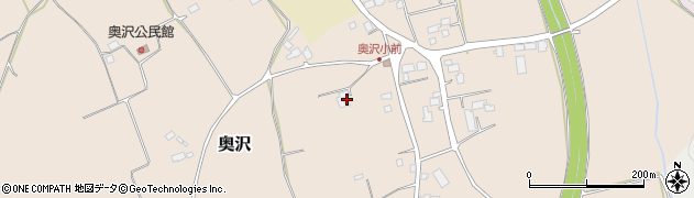 栃木県大田原市奥沢周辺の地図