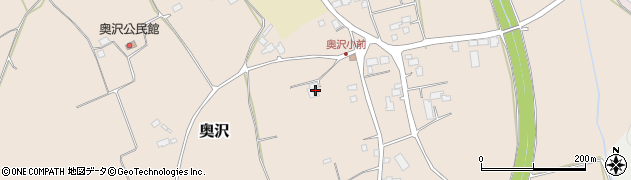 栃木県大田原市奥沢周辺の地図