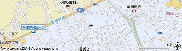栃木県大田原市浅香2丁目3568周辺の地図