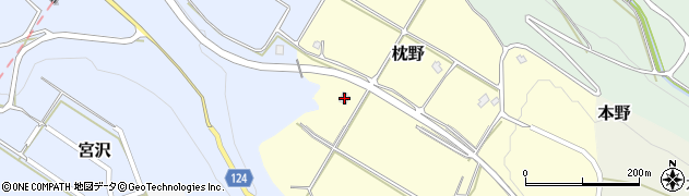 富山県黒部市枕野76周辺の地図