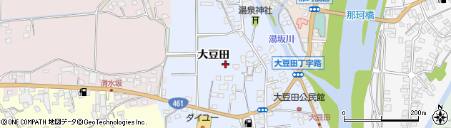 栃木県大田原市大豆田周辺の地図