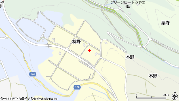〒938-0832 富山県黒部市枕野の地図